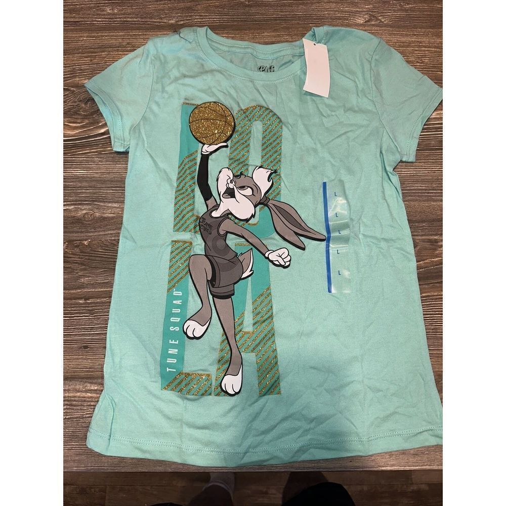Space Jam Lola Bunny Girls Short Sleeve T-Shirt-￼ Size Large. New With Tags. O
